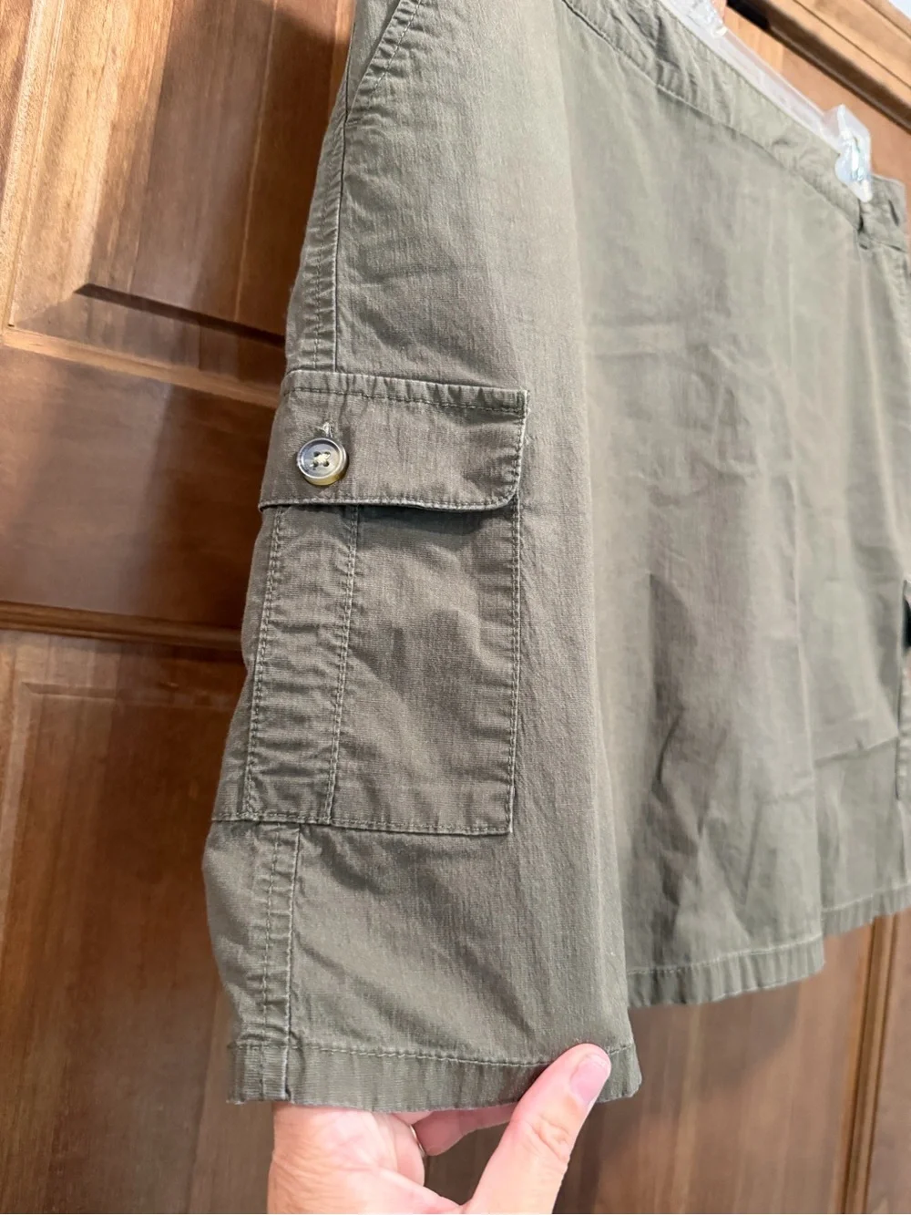 Docker’s Women’s Olive Casual Cargo Skort, Classic Utility Style, Size 10